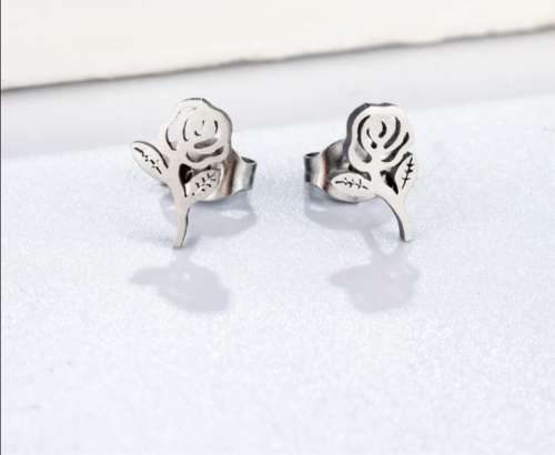 Rose Flower Stud Earrings