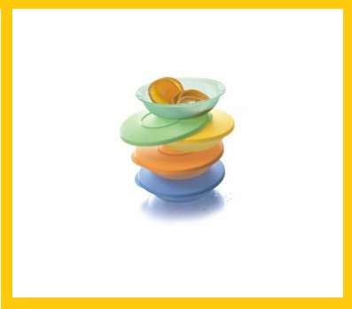 Tupperware's LIFETIME GUARANTEE Expression Bowls ( 400ml x 4 )