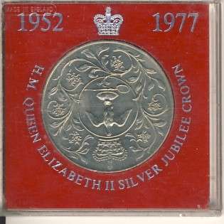 1977 Silver Jubilee 25 pence in holder