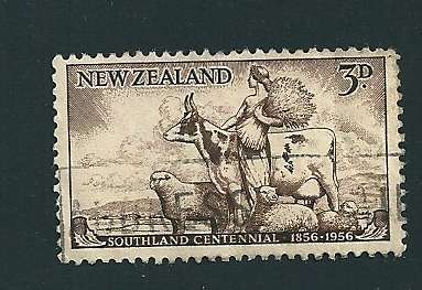 New Zeeland Stamps (seels) 1d ---- 3d black  & Red ( swart & rooi)