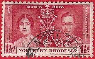 1937, MAY CORONATION, NORTHERN RHODESIA