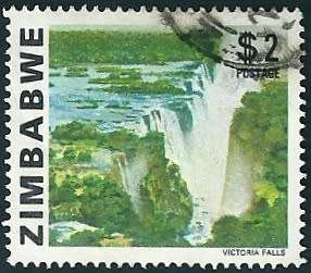 RHODESIA 1978 WATERFALLS DESIGN $2 VICTORIA FALLS SACC 332 USED