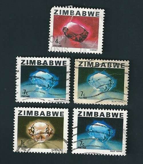 ZIMBABWE 1980 X5 MINIRALS