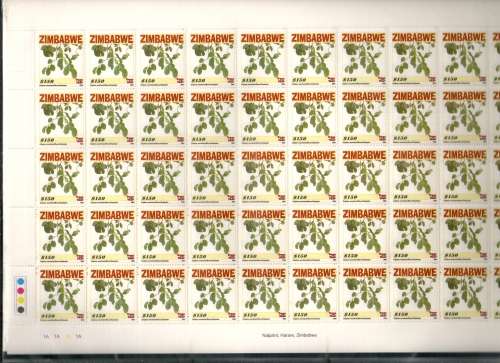 Zimbabwe 2006 trees  Fulle Sheet of 50