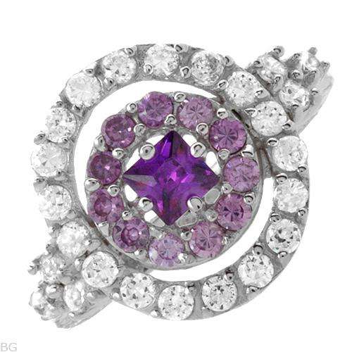 3.05ctw Cubic zirconia Crafted in 925 Sterling silver