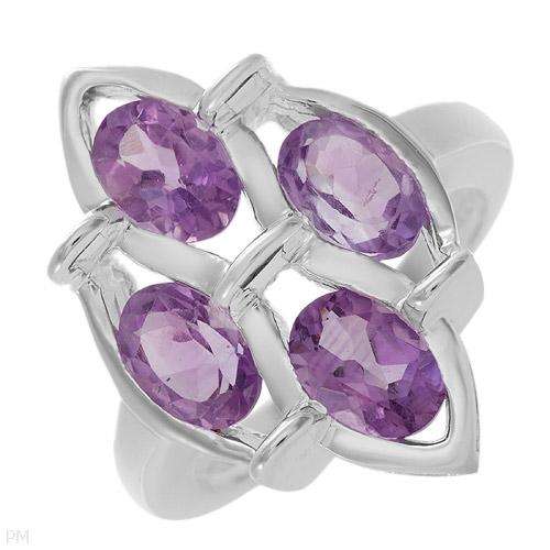 3.40ctw Genuine Amethysts Made in 925 Sterling silver