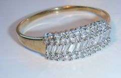 SUPERB 9CT GOLD BAGUETTE DIAMOND ETERNITY RING