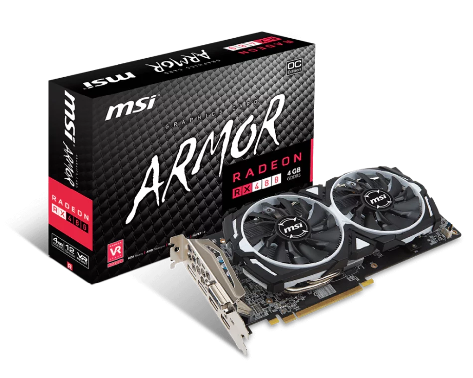 MSI RADEON RX 480 ARMOR 4GB OC (Brand New, Still Sealed, VR Ready, HDR Ready)