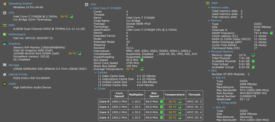 *Quad Core i7* Dell Latitude E6430: i7 3740QM, 256GB SSD, NVIDIA GPU, 8GB Ram