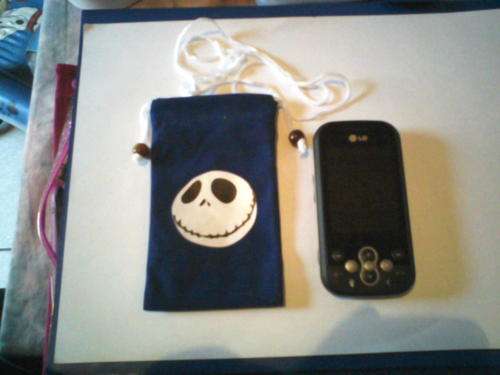 Cell phone pouch - Jack the pumpkin king - DARK BLUE / NAVY