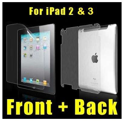 High Quality Front & Back Screen Protector Film for iPad 2 & iPad 3 "Cheapest on BOB"