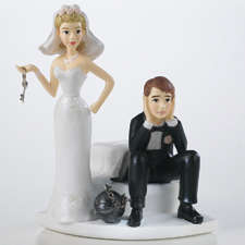 Wedding Cake Topper - Ball & Chain