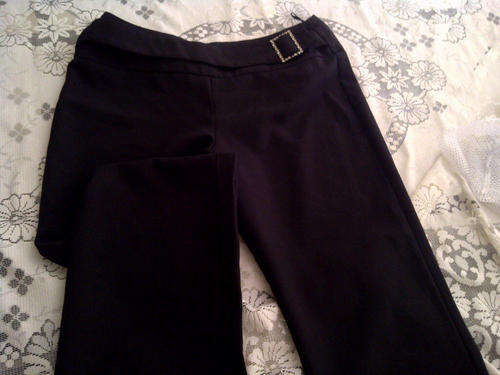 Black pants size 12/36 with metal buckle (Foschini)