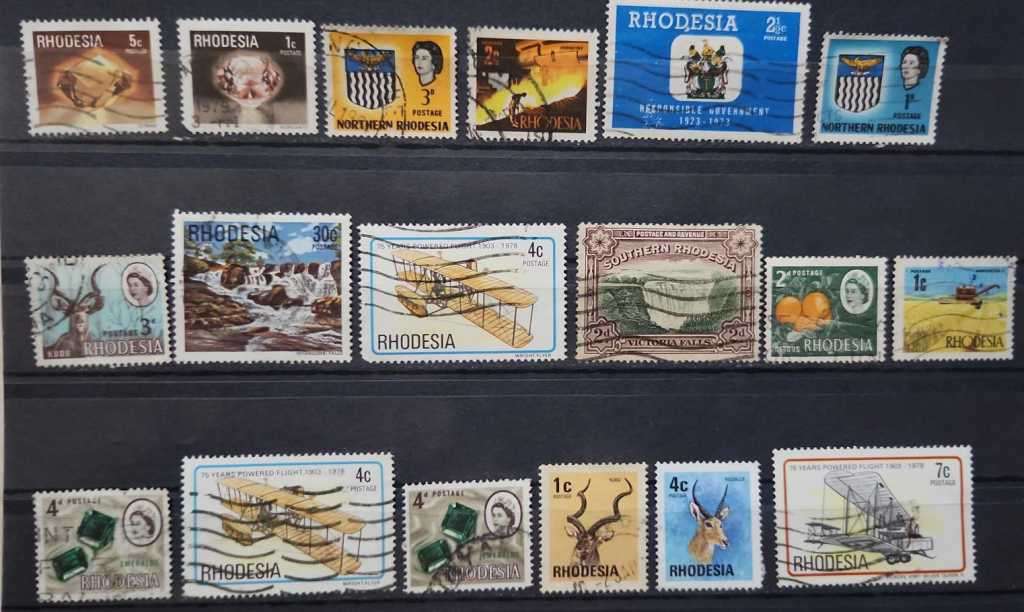 Stamps Rhodesia mixed card
