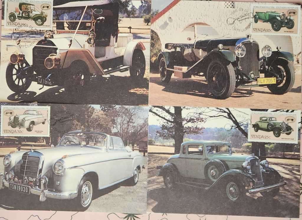 Maxi Cards / Post Cards Set Of 4  Venda 1958 Mercedes Cabriolet