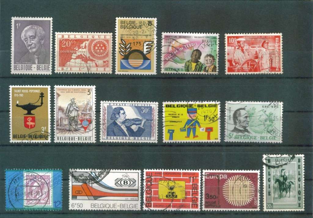 Stamps Belgium mixed card