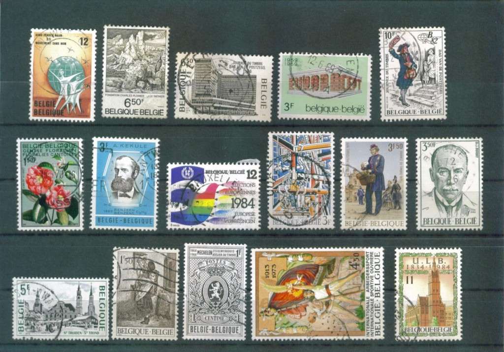 Stamps Belgium mixed card