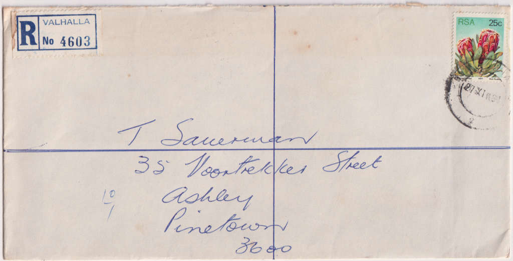 Postal History RSA Valhalla