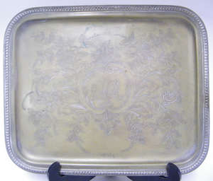 Large BrassTray with decoration