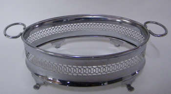 Ornate Chromium Plated Holder for a bowl