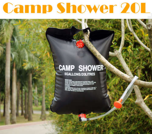 20L Solar Energy Heated Shower Pipe Bag for Sport Camping Hiking Camp Outdoor