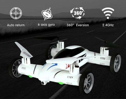 Land / Sky 2 in 1 X25 2.4G RC Quadcopter Drone Flying Fly Car UFO RTF 2MP Camera