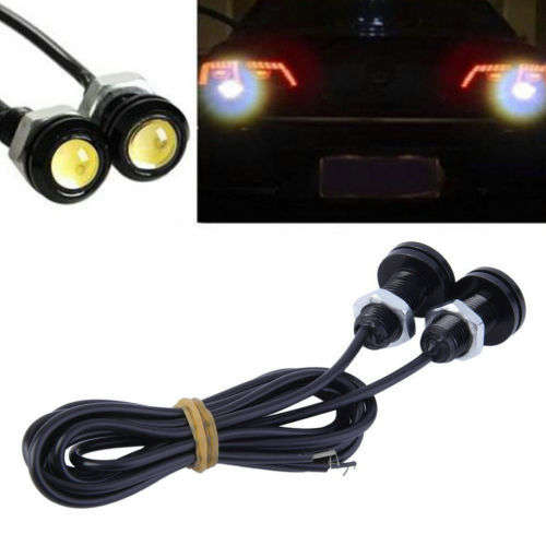 2× 23MM 9W 12v LED car fog white reversing lights Hawkeye daytime running lights