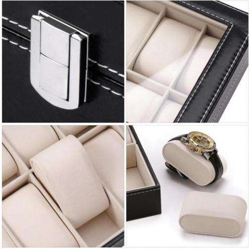 8 Grid PU Watch Display Collection Case