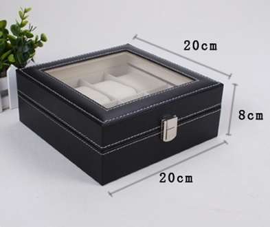 8 Grid PU Watch Display Collection Case