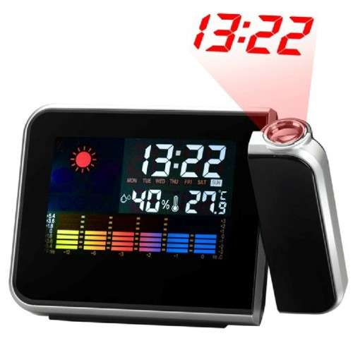 Digital LCD Alarm Clock Weather Station Projection Clock Calendar