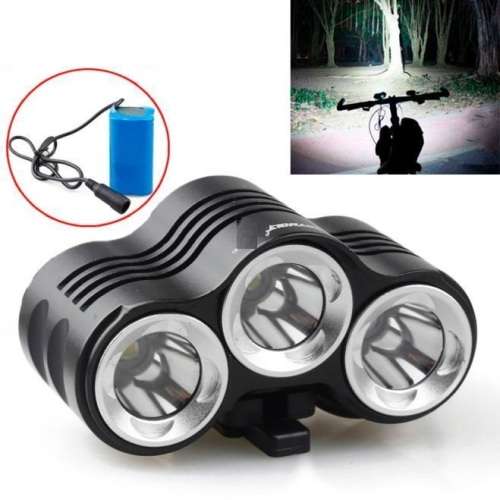 2700LM Bike 3 x CREE XM-L T6 LED Bicycle Lamp Outdoor Headlight Kit