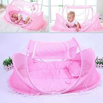 Baby's Pop Up Mosquito Net Crib