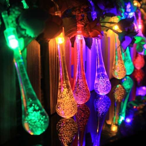 20LED 5 meter Solar Raindrop Icicle Strip Fairy Light