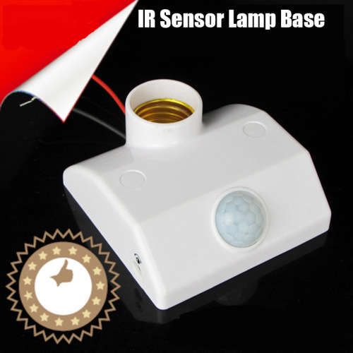 E27 Socket PIR Auto Human Motion Sensor Infrared Detector Bulb Base Holder