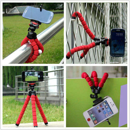 Mini Portable Flexible Sponge spider Tripod Stand Mount & Holder phone Camera