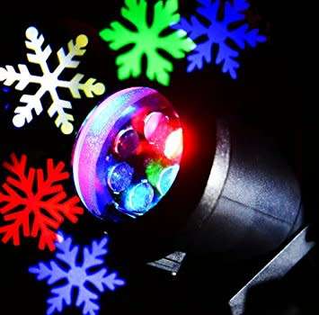 Led Outdoor Christmas Waterproof Dynamic Snowflake Projection RGBW LED garden Lamp