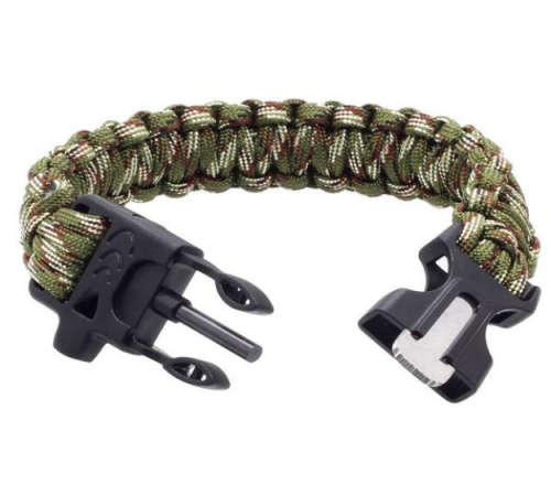 3 IN 1 Paracord Wrist Rope Bracelet Survival Gadget