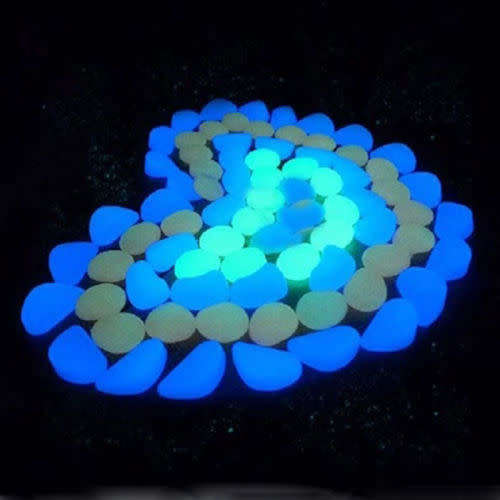 GLOW STONES - MAGICAL GLOW IN THE DARK PEBBLES (BLUE, GREEN , MIXED AND WHITE) 200G