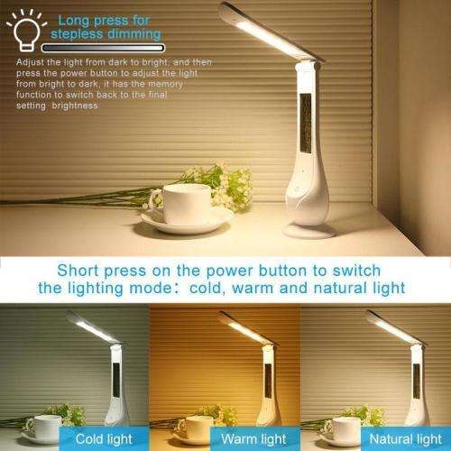 Touch Control  LED Desk Lamp with Calendar and Alarm