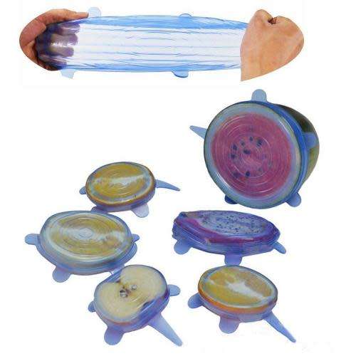 SILICONE STRETCH LIDS 6PK