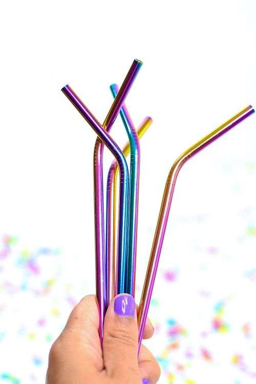 4PK REUSABLE STAINLESS STEEL STRAWS