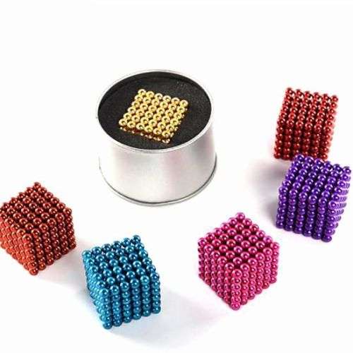 NEODIMIUM 5MM 216PCS BUCKY BALLS - MAGNETIC BALLS / CUBE - 8 COLOURS AVAILABLE