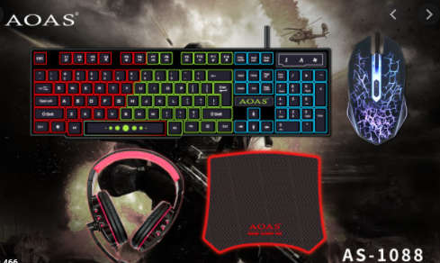AOAS-1088 4 PIECE GAMING RGB KIT