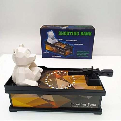 SHOOTING BEAR MONEY BOX