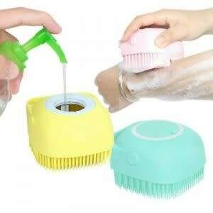 SILICONE MASSAGE BATH BRUSH WITH LIQUID DISPENSER