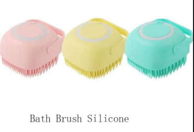 SILICONE MASSAGE BATH BRUSH WITH LIQUID DISPENSER