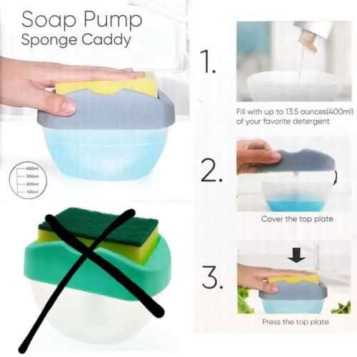 SOAP PUMP AND SPONGE CADDY