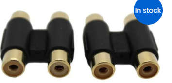 2 RCA FEMALE TO 2 RCA FEMALE ADAPTOR