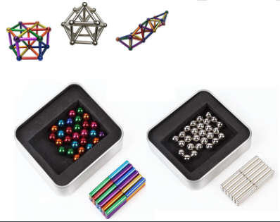 MAGNETIC STICKS AND BALLS 63 PC KIT