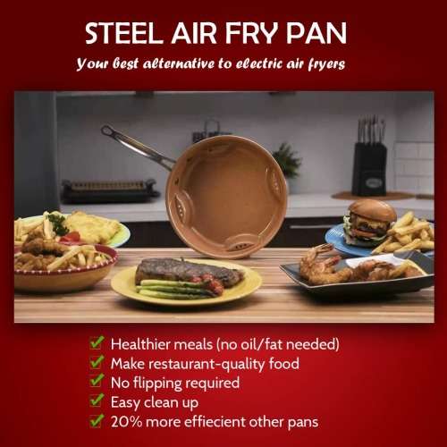 STEEL AIR FRY PAN